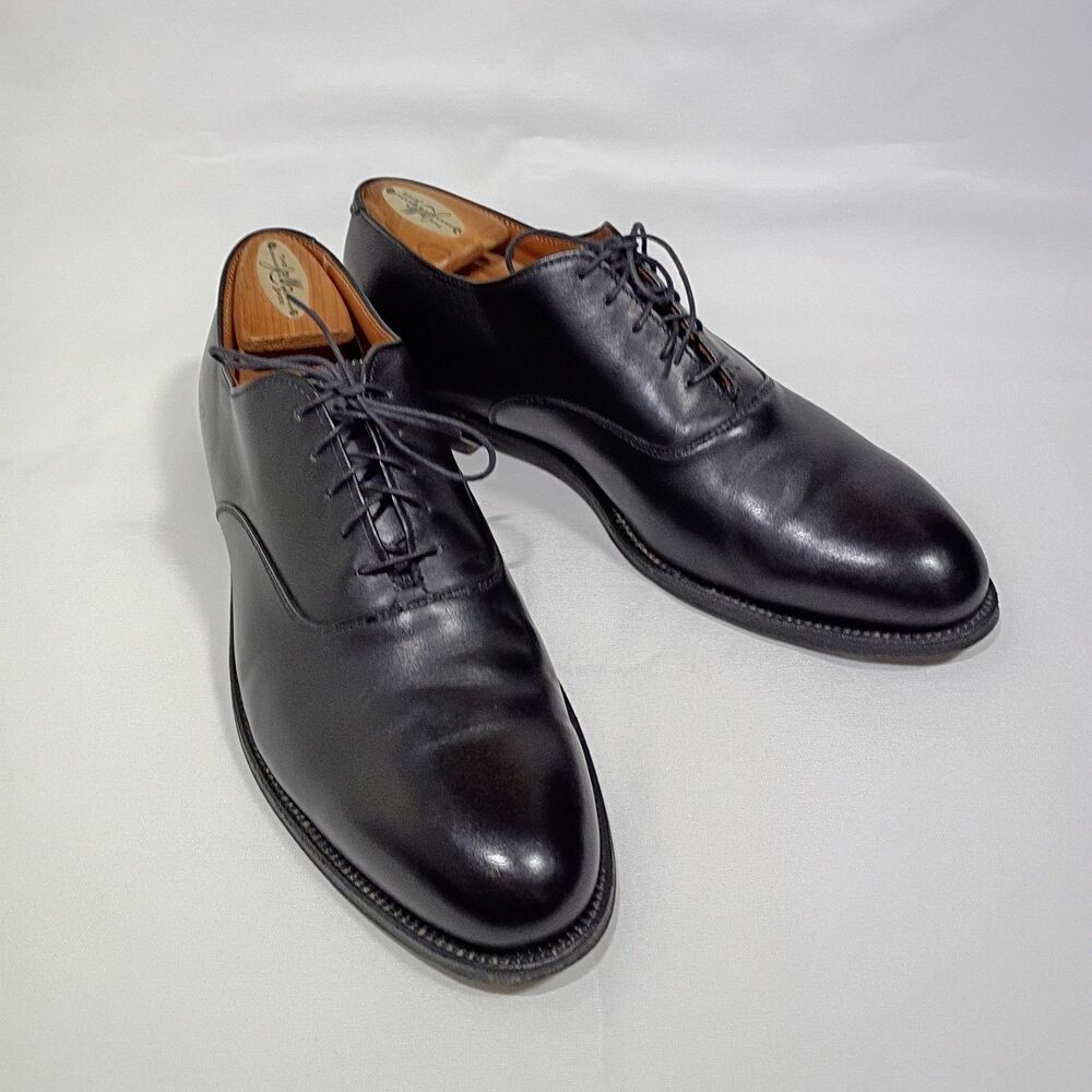 Alden Plain Toe Black Oxford 932 Leather Lace Up Dress Shoes 10.5 B/D